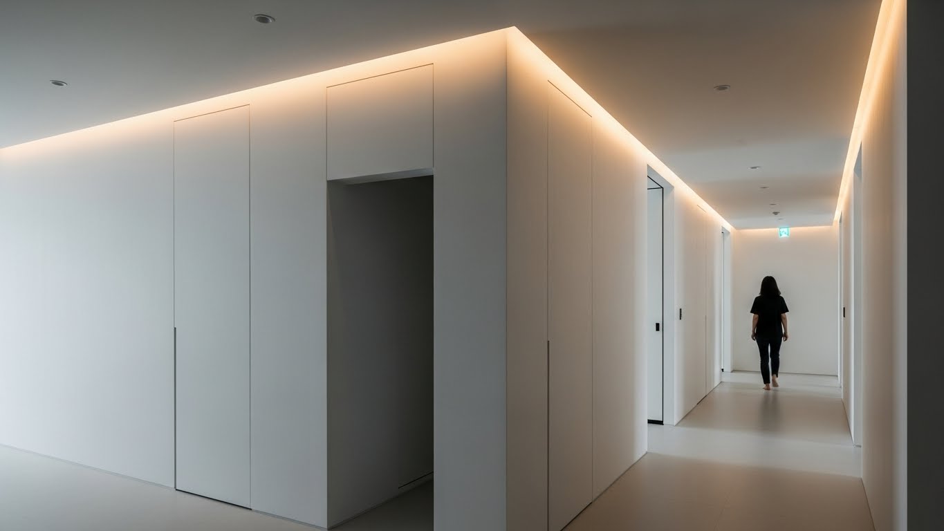 미니멀리즘의 완성, 무몰딩 및 간접 조명 시공