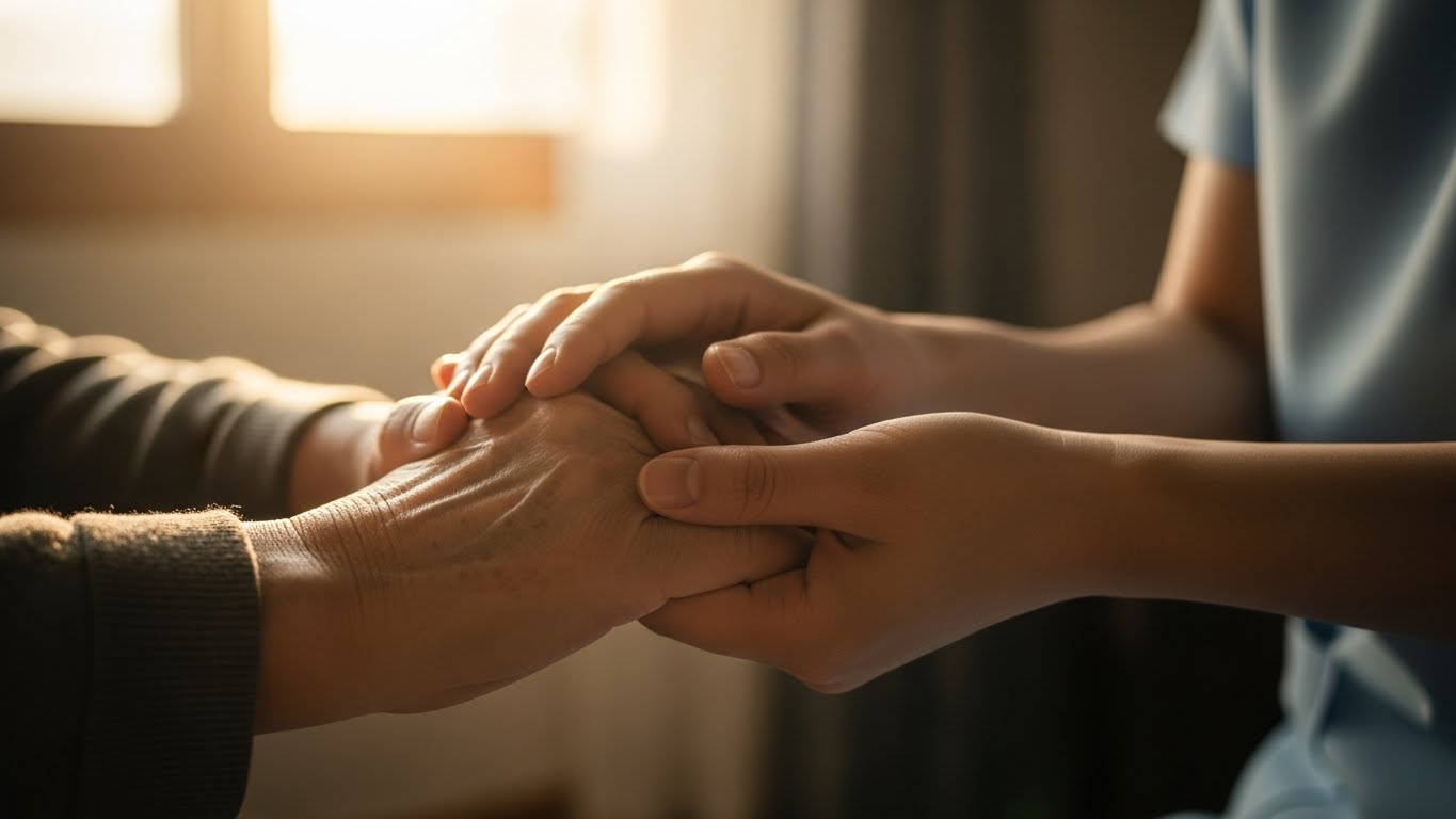 요양보호사와 어르신의 따뜻한 손길
