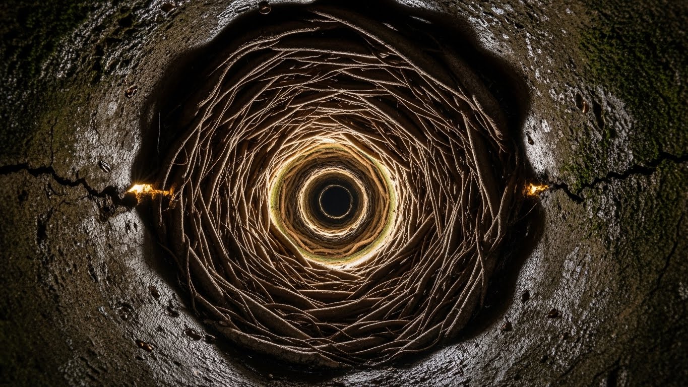 나무뿌리 제거 전