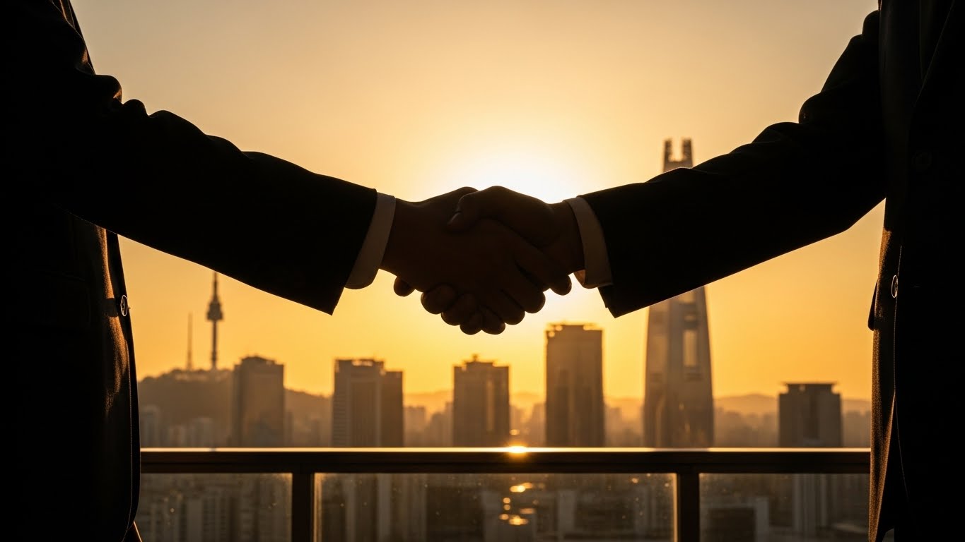 파트너십 체결 실루엣